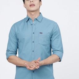 The Indian Garage Co Men Teal Blue Casual Shirt-image-81
