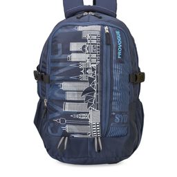 Provogue Unisex Blue & White Graphic Backpack-22