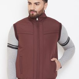 Spirit Men Burgundy Solid Bomber-image-9