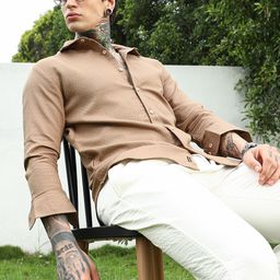 Campus Sutra Textured Casual Shirt-image-93