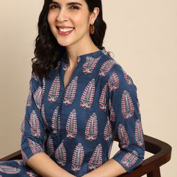 Anouk Ethnic Motifs Printed Mandarin Collar Kurta-39
