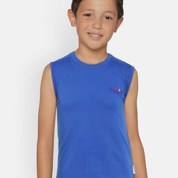 dongli Boys Blue Solid Round Neck Pure Cotton T-shirt-image-69