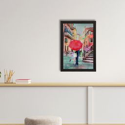 eCraftIndia Multicoloured Romantic Couple Theme Satin Matte Texture UV Wall Painting-image-28
