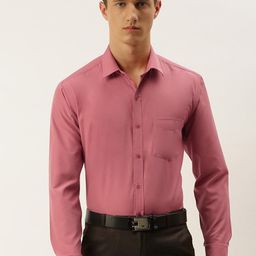English Navy Men Coral Slim Fit Casual Shirt-image-95