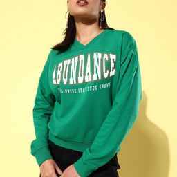 The Roadster Life Co. Typography Printed V-Neck Pullover Sweatshirt-picture-45