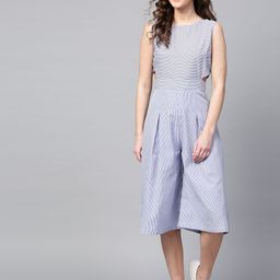 SASSAFRAS Blue & White Striped Culotte Jumpsuit-picture-47