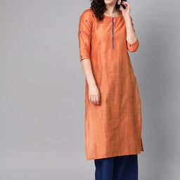 KSUT Women Orange Kurta-image-10