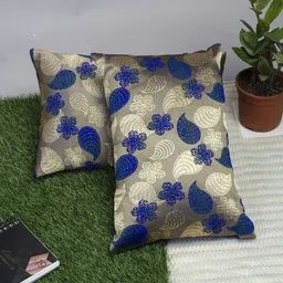 Alina decor Blue & Beige Set of 2 Ethnic Motifs Rectangle Cushion Covers-22