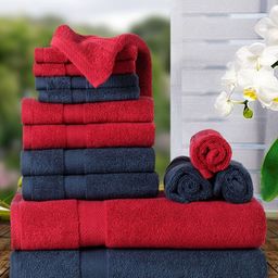 BIANCA Set Of 14 Solid 500 GSM Zero-Twist Towels-image-8