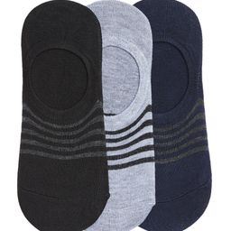 Camey Men Multicoloured Pack of 3 Shoe Liners-picture-32