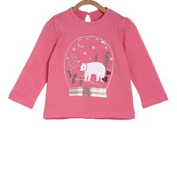 MINI KLUB Girls Pink Printed Pure Cotton Top-image-77