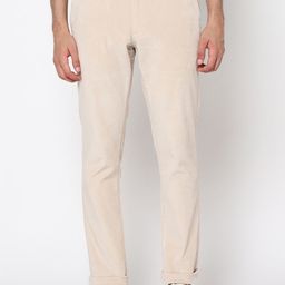 Blackberrys Men Cream-Coloured B-91 Skinny Fit Self Design Regular Trousers-picture-30