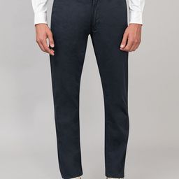 Beverly Hills Polo Club Men Navy Blue Slim Fit Solid Regular Trousers-image-14