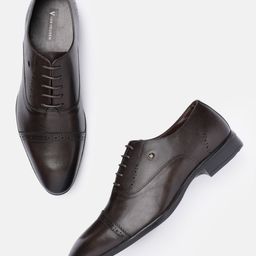 Van Heusen Men Textured Formal Oxfords-picture-1
