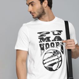 Puma Men The Hooper Basketball Brand Logo Printed T-shirt-image-55