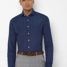 SIMON CARTER LONDON Men Blue Slim Fit Printed Formal Shirt-image-78