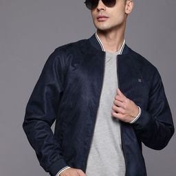 Louis Philippe Jeans Suede-Finish Bomber Jacket-image-14