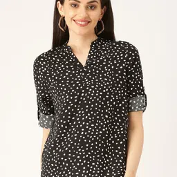 her by invictus Women Black & White Printed Top-image-28
