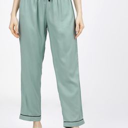Tokyo Talkies Women Teal Solid Lounge Pants-image-42