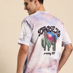 Mast & Harbour Printed Drop-Shoulder Sleeves T-shirt-image-14