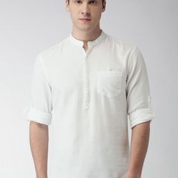 Celio Men White Regular Fit Solid Casual Shirt-image-16