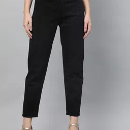 STREET 9 Women Black Straight Fit Mid-Rise Clean Look Stretchable Jeans-picture-23