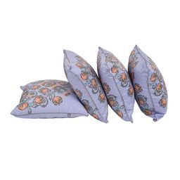 Portico New York Multicolour Set of 4 Printed 16"x16" Square Cushion Covers-19