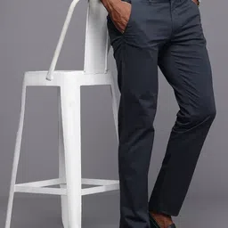 Louis Philippe Sport Men Tapered Fit Chinos Smart Casual Trousers-picture-28