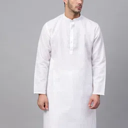 SOJANYA Men White Solid Straight Kurta-image-45