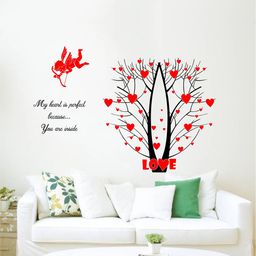 rawpockets Multicoloured Cupid Love Quotes PVC Vinyl Wall Stickers-image-51