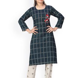 Aarika Girls Green Printed Kurta with Trousers-image-21