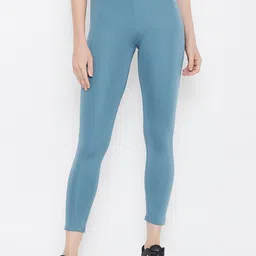 Clovia Snug Fit High-Rise Active Ankle-Length Tights-image-19