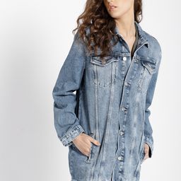 MANGO Women Blue Solid Denim Jacket-image-59