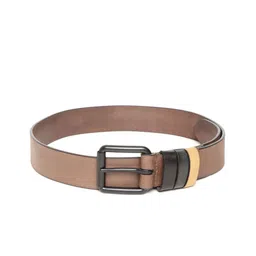 Woodland Men Brown Solid Leather Belt-picture-45