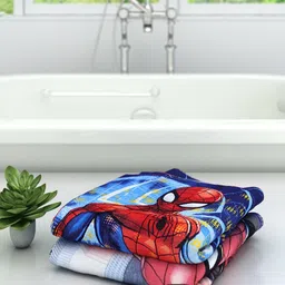 Marvel Kids Set Of 2 Printed 350 GSM Cotton Bath Towels-17
