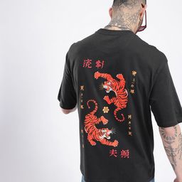 glitchez Classic Touch Graphic Printed Relaxed Fit T-shirt-image-87