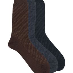 Balenzia Men Pack of 3 Assorted Striped Calf-Length Socks-image-99