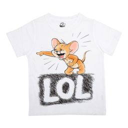 Tom & Jerry Boys White Printed Round Neck T-shirt-14