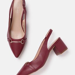 Van Heusen Block Heel Embellished Mules image 1