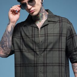 HERE&NOW Men Checked Casual Shirt-picture-32