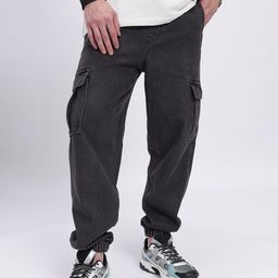 glitchez Men Loose Fit Cargo Style Joggers-image-43