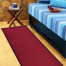 Kuber Industries Maroon & Green Reversible Bedside Runner-21