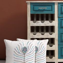 Alina decor White Set of 2 Embellished Square Cushion Covers-48