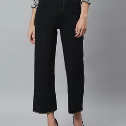 Kotty Women Black No Fade Clean Look Flared Jeans-image-89
