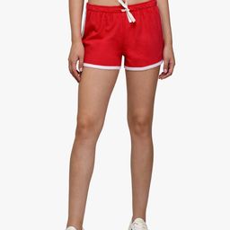 Kotty Women Red Solid Regular Fit Shorts-image-79