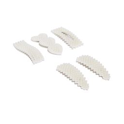 Jewels Galaxy Women White Set of 5 Tic Tac Clips-image-78