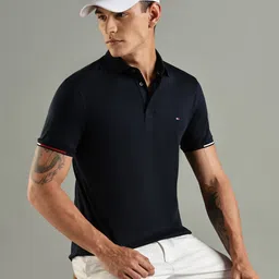 Tommy Hilfiger Polo Collar Slim Fit Cotton T-shirt-picture-41
