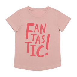 DOOR74 Unisex Kids Pink Printed Round Neck T-shirt-43
