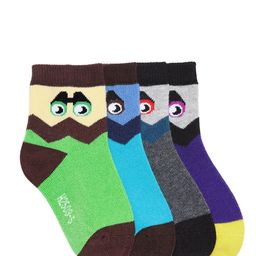 Camey Kids Pack of 4 Patterned Above Ankle-Length Socks-40