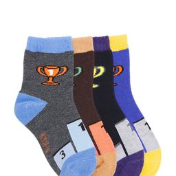 Camey Kids Pack of 4 Patterned Above Ankle-Length Socks-picture-18